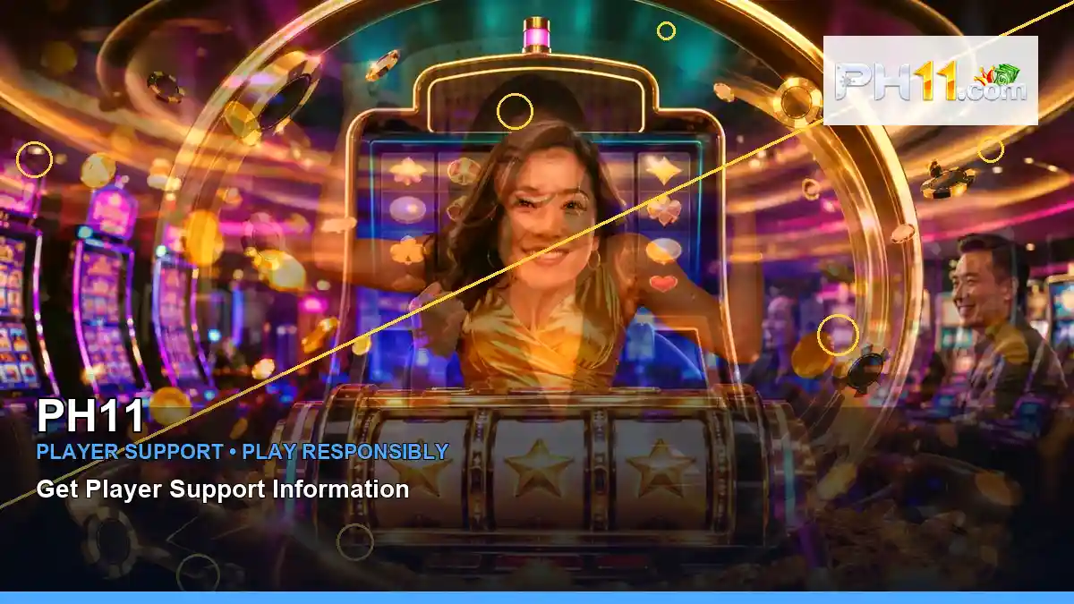 PH11 lucky reels online slot games featuring an adult Filipina casino host with a centered composition